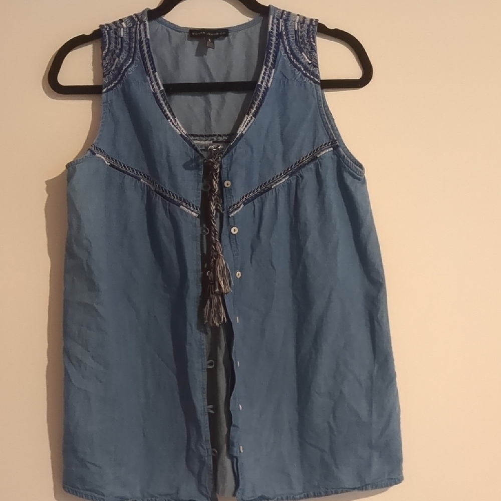 Blue Sleeveless Top